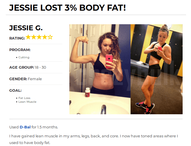 Jessie Before and After Dianabol